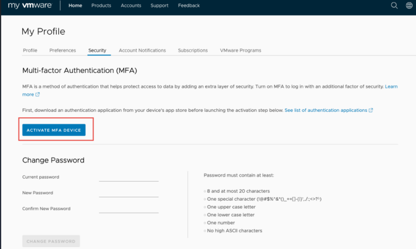 VMware Cloud Directory ilə Çox Faktorlu Doğrulamanın həyata keçirilməsi