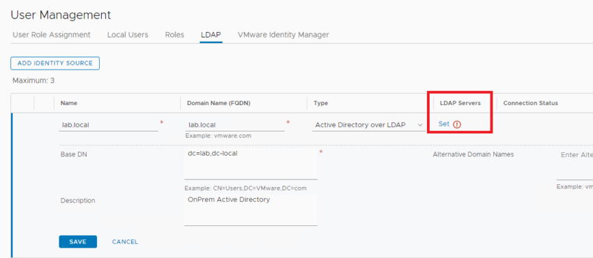 VMware Cloud Directory-nin Active Directory (AD) və LDAP ilə inteqrasiyası