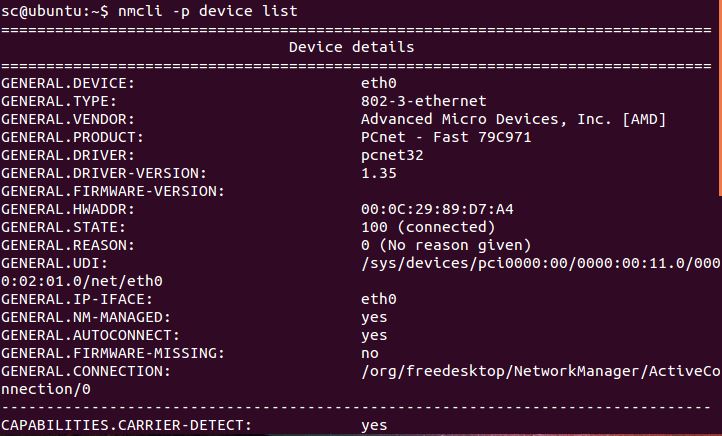 nmcli əmr nümunələri
